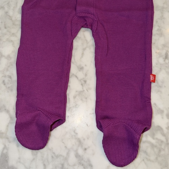 NWT MAGNETIC ME WAFFLE ELDERBERRY FOOTIE 6/9M - Picture 3 of 6